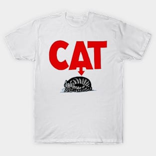 B kliban cat, sleeping cat, funny cat T-Shirt